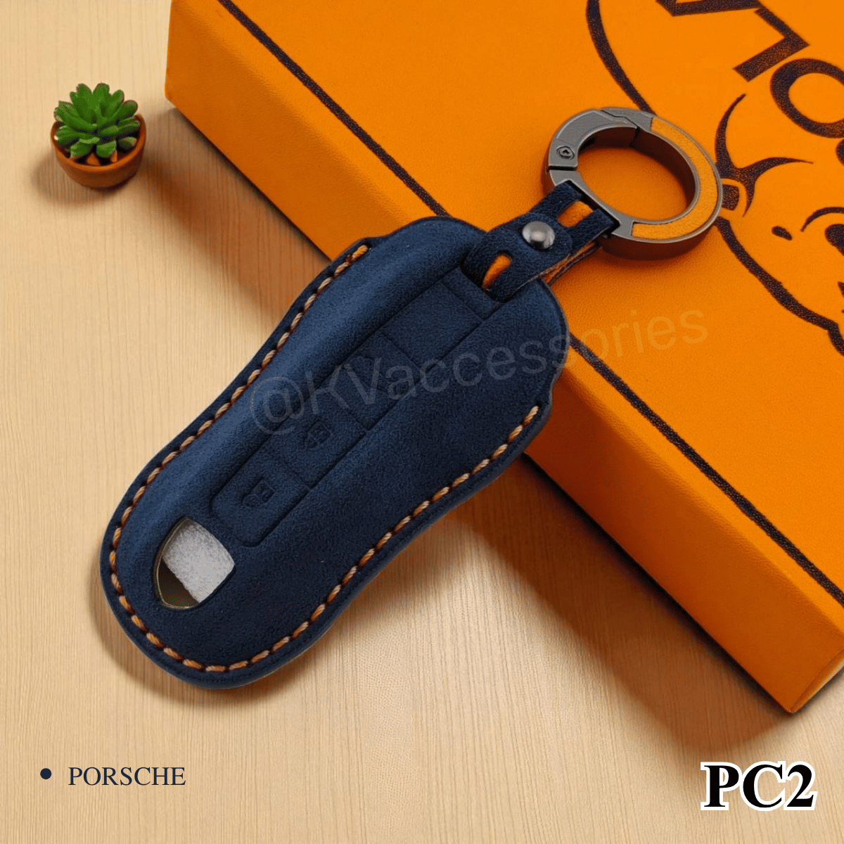 Alcantara ซองหนังกุญแจรถยนต์ สำหรับรุ่น PORSCHE Taycan 911 Macan Boxser