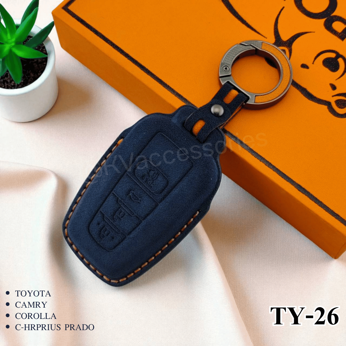 Alcantara ซองหนังกุญแจรถยนต์ สำหรับรุ่น TOYOTA CAMRY COROLLA  C-HRPRIUS PRADO