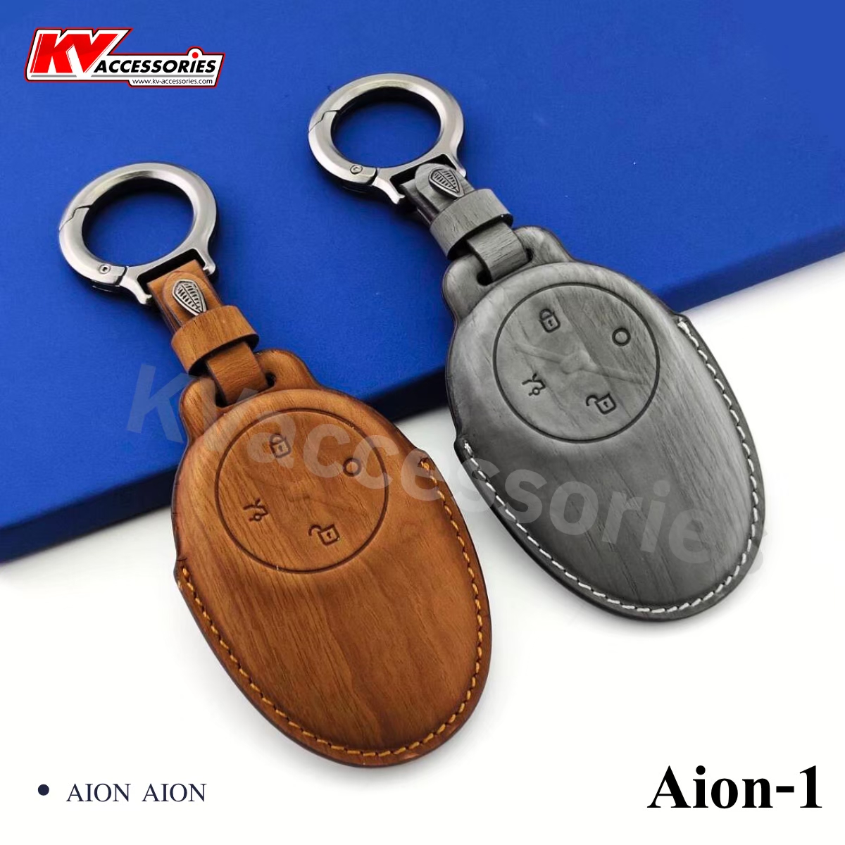 ซองหนังกุญแจลายไม้ สำหรับรุ่น Aion RT AION UT