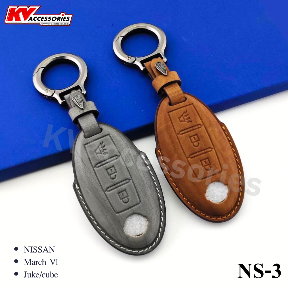 ซองหนังกุญแจลายไม้ สำหรับรุ่น NISSAN Almera Note Terra March Kicks