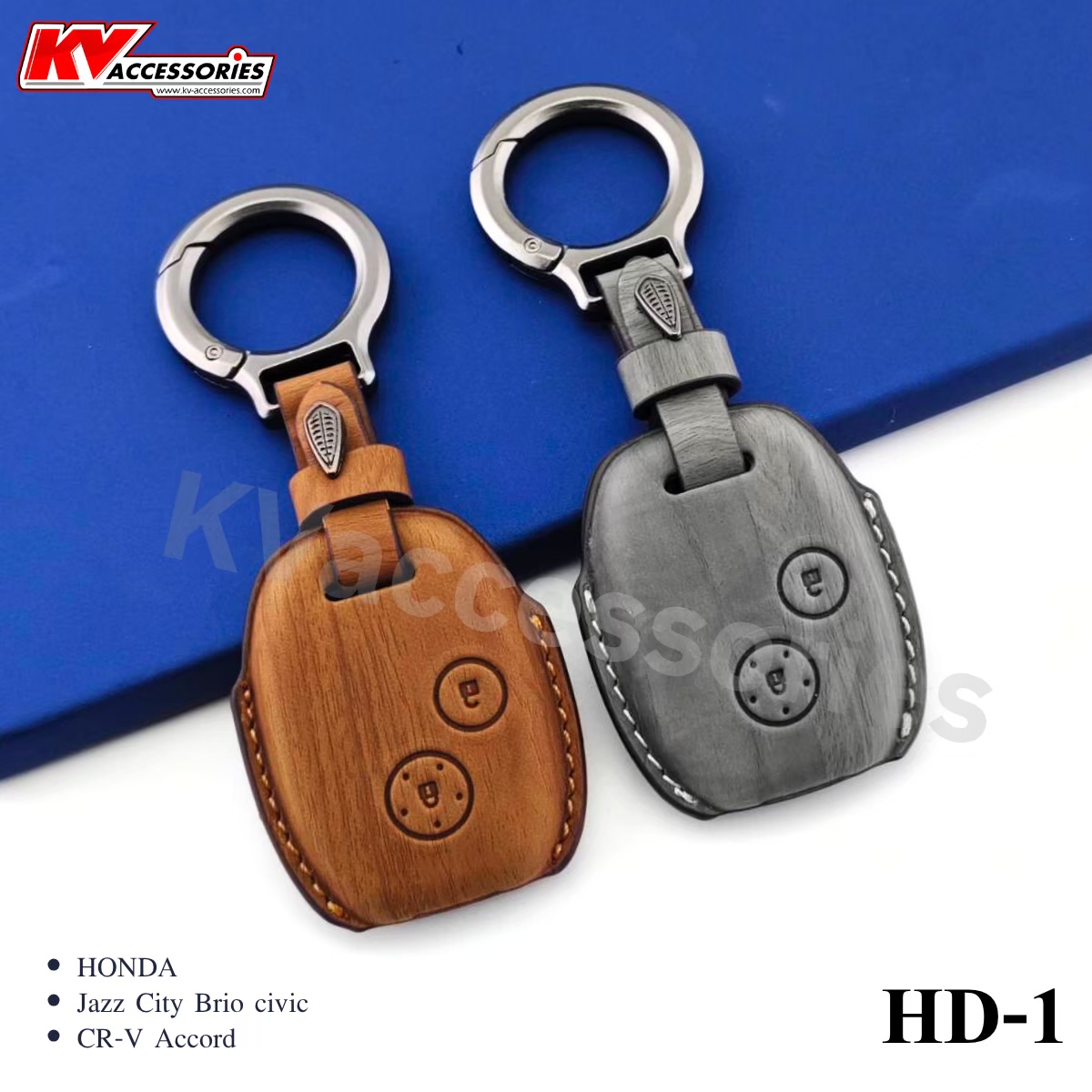 ซองหนังกุญแจลายไม้ สำหรับรุ่น HONDA Jazz City Brio civic CR-V Accord