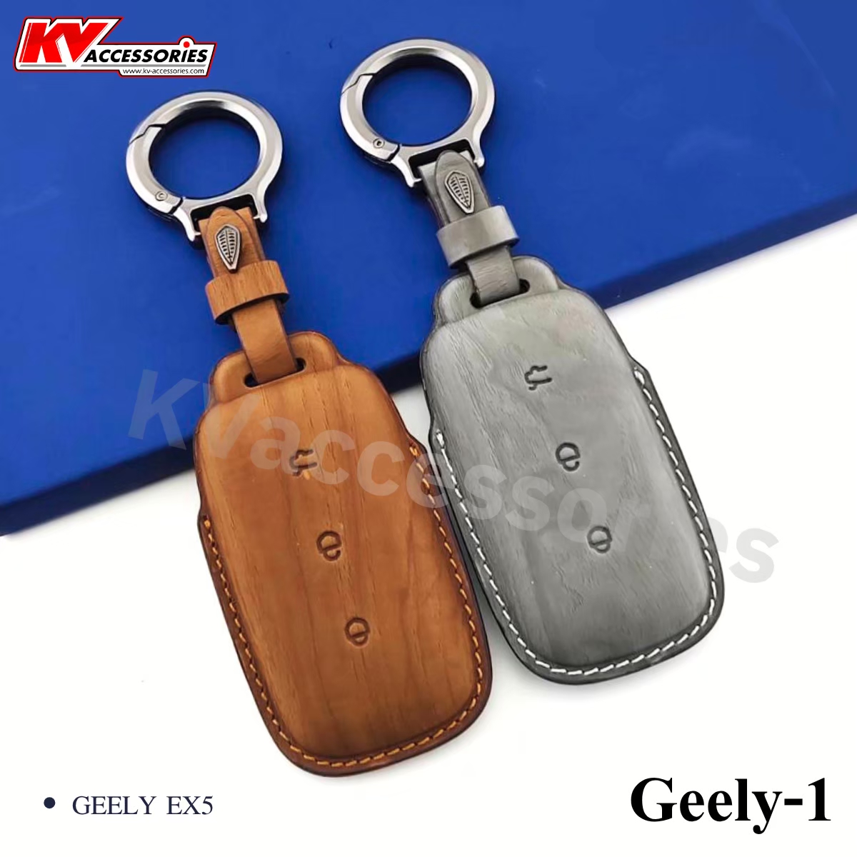 ซองหนังกุญแจลายไม้ สำหรับรุ่น GEELY EX5