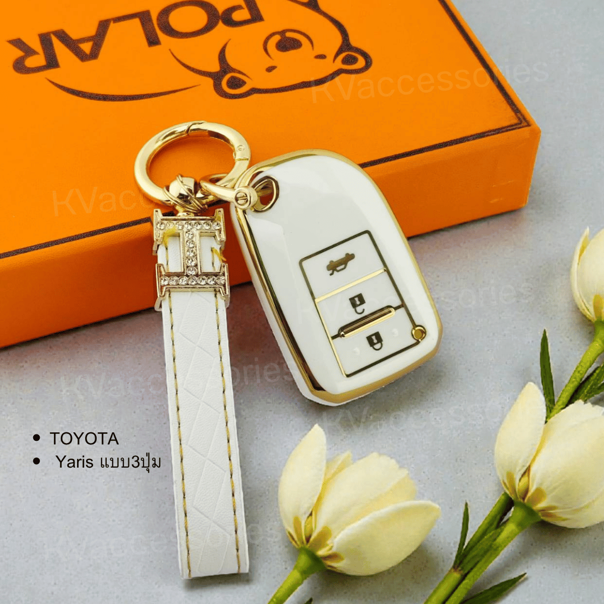 TPU เคสกุญแจรถยนต์ สำหรับรุ่น TOYOTA YARIS 2014 VIOS 2013 TOP
