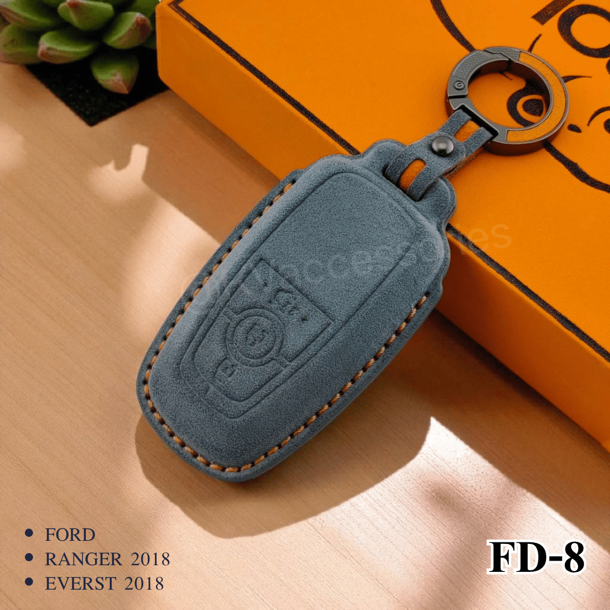 Alcantara ซองหนังกุญแจรถยนต์ สำหรับรุ่น FORD RANGER 2018 EVERST 2018