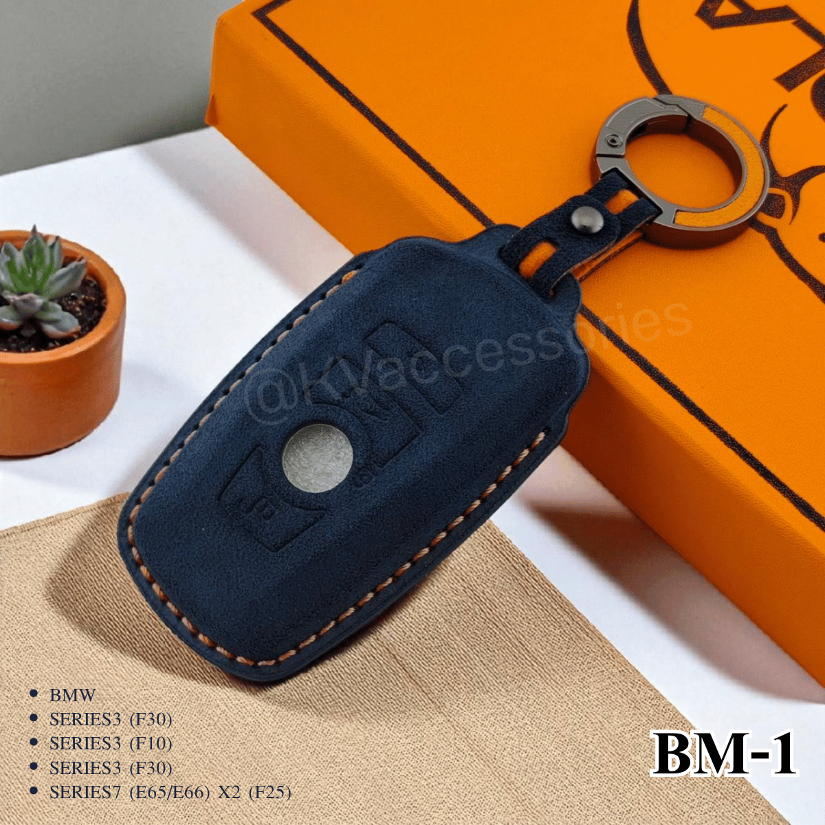 Alcantara ซองหนังกุญแจรถยนต์ สำหรับรุ่น BMW SERIES3 (F30)  SERIES3 (F10) SERIES3 (F30)  SERIES7 (E65/E66) X2 (F25)