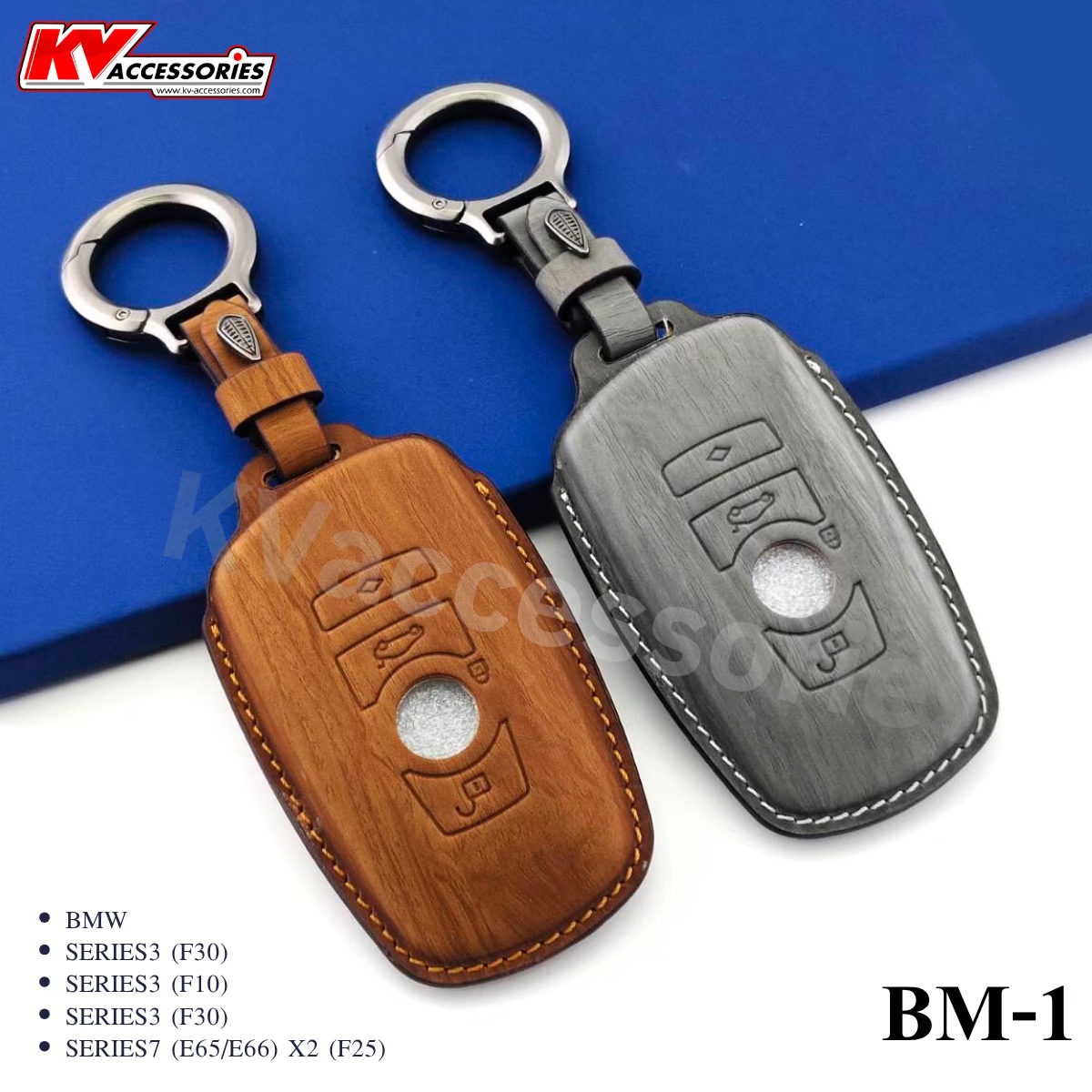 ซองหนังกุญแจลายไม้ สำหรับรุ่น BMW SERIES3 (F30)  SERIES3 (F10) SERIES3 (F30)  SERIES7 (E65/E66) X2 (F25)