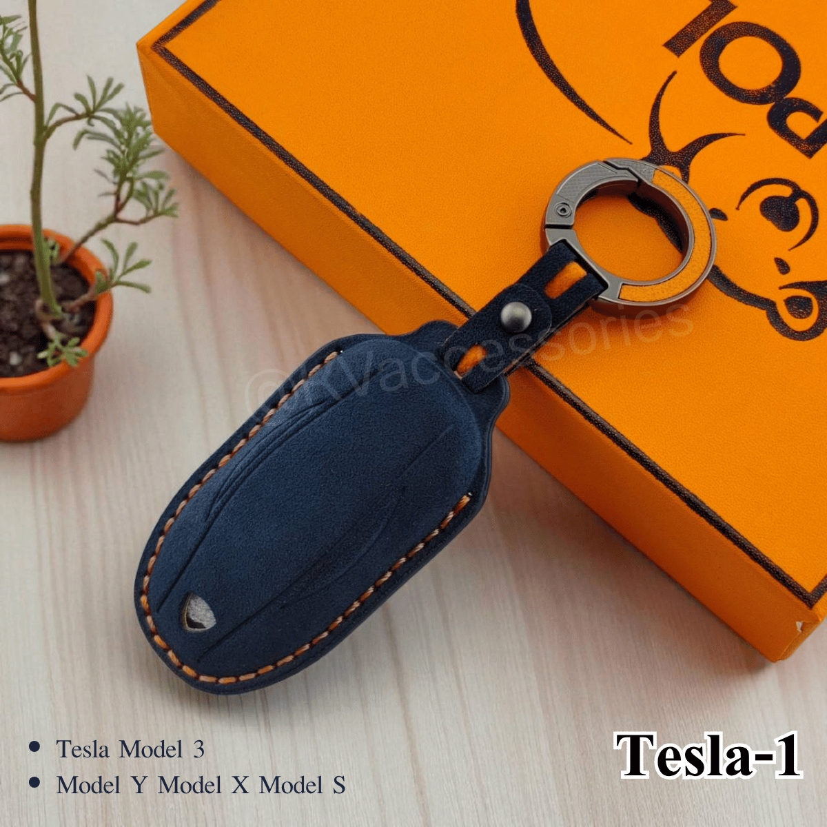 Alcantara ซองหนังกุญแจรถยนต์ สำหรับรุ่น Tesla Model S Model X