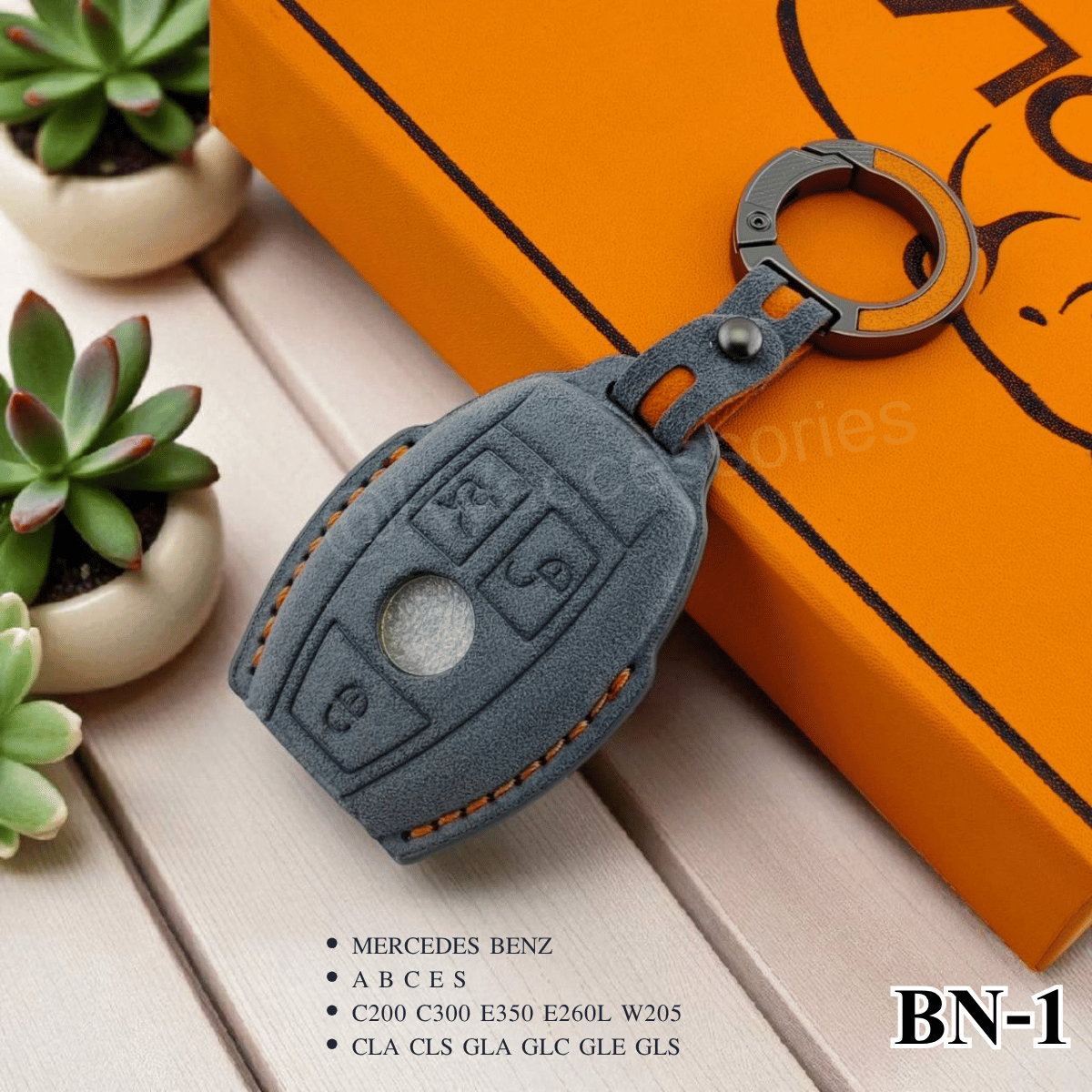 Alcantara ซองหนังกุญแจรถยนต์ สำหรับรุ่น MERCEDES BENZ A B C E S C200 C300 E350 E260L