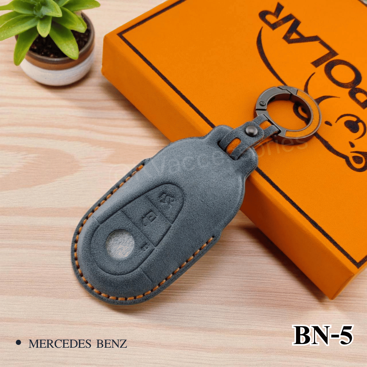 Alcantara ซองหนังกุญแจรถยนต์ สำหรับรุ่น Mercedes Benz C S  Class W206 W223 2020 EQS
