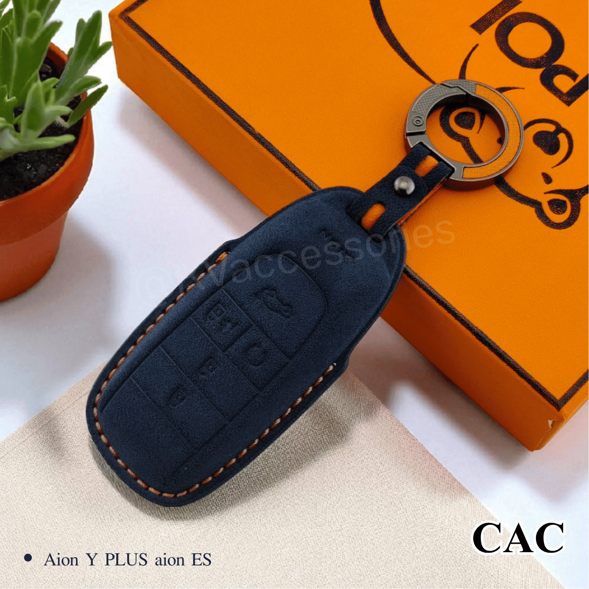 Alcantara ซองหนังกุญแจรถยนต์ สำหรับรุ่น Aion y plus aion e