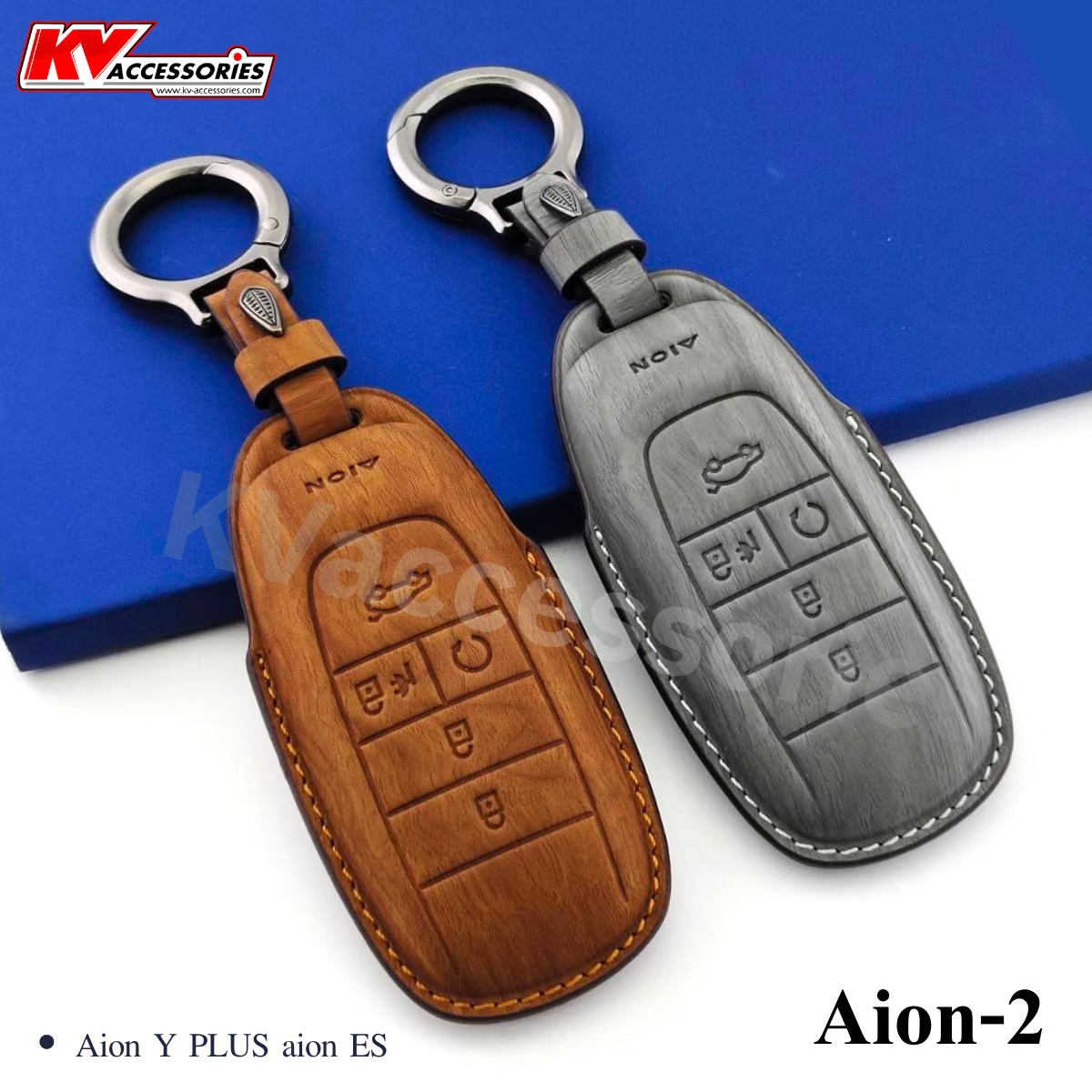 ซองหนังกุญแจลายไม้ สำหรับรุ่น aion y plus aion es