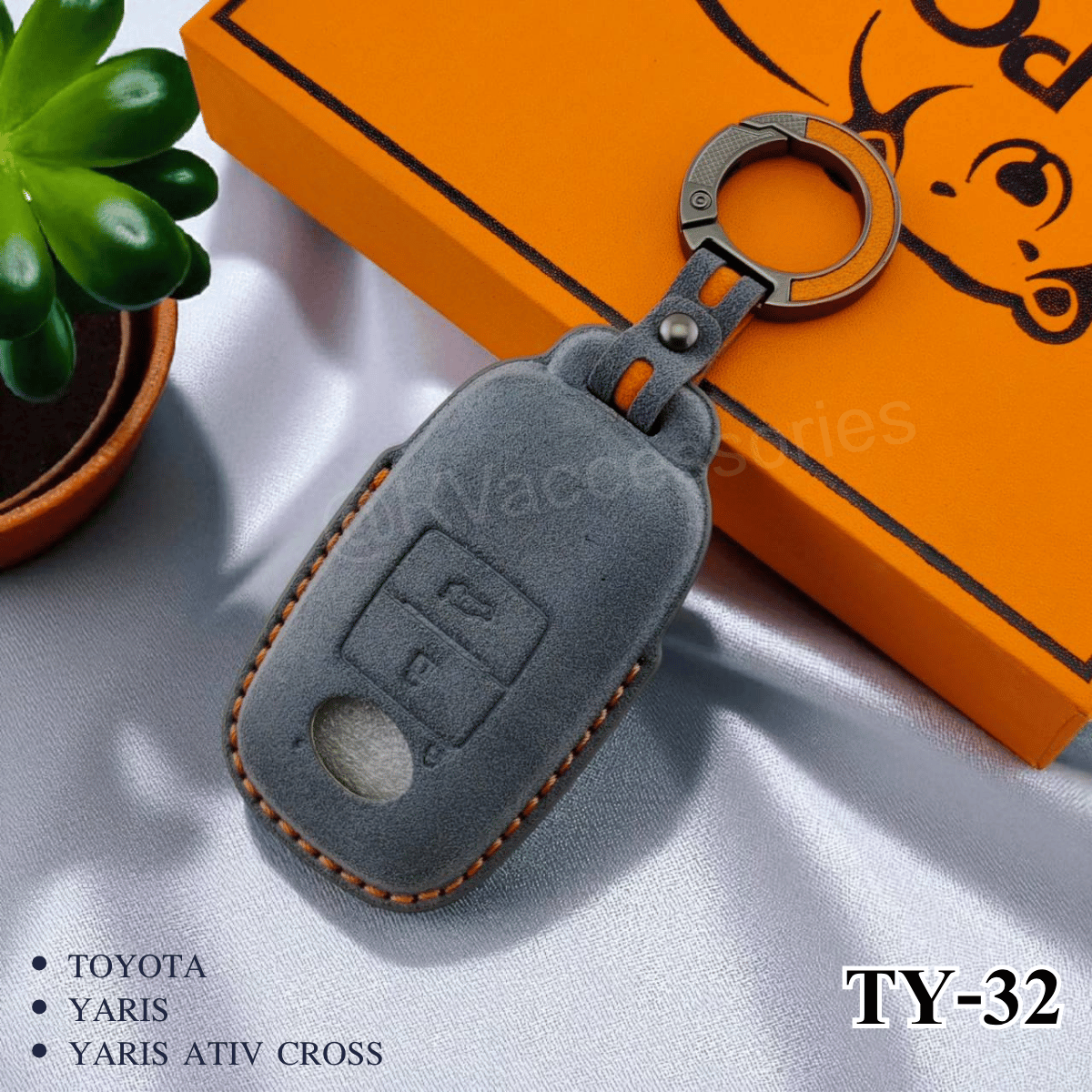 Alcantara ซองหนังกุญแจรถยนต์ สำหรับรุ่น TOYOTA YARIS  YARIS ATIV CROSS