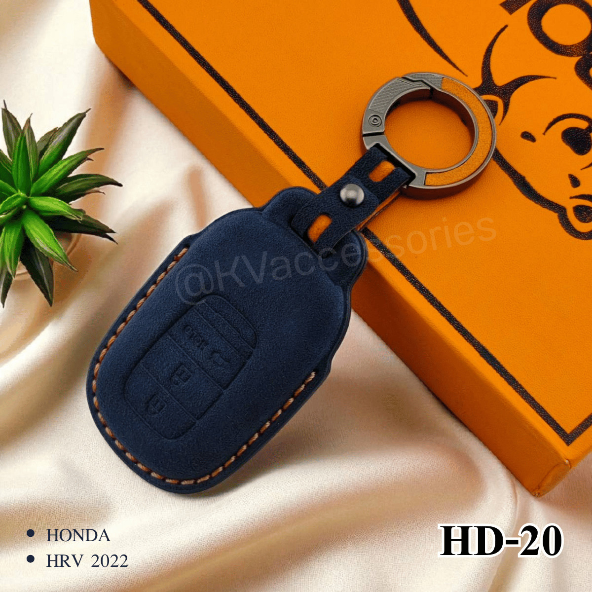 Alcantara ซองหนังกุญแจรถยนต์ สำหรับรุ่น HONDA HRV 2022
