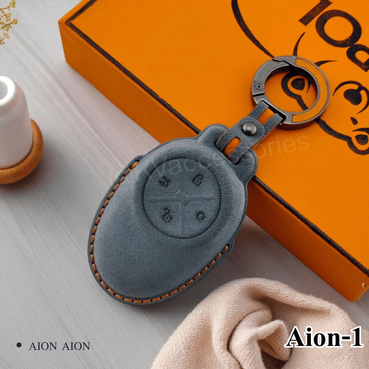 Alcantara ซองหนังกุญแจรถยนต์ สำหรับรุ่น Aion RT AION UT