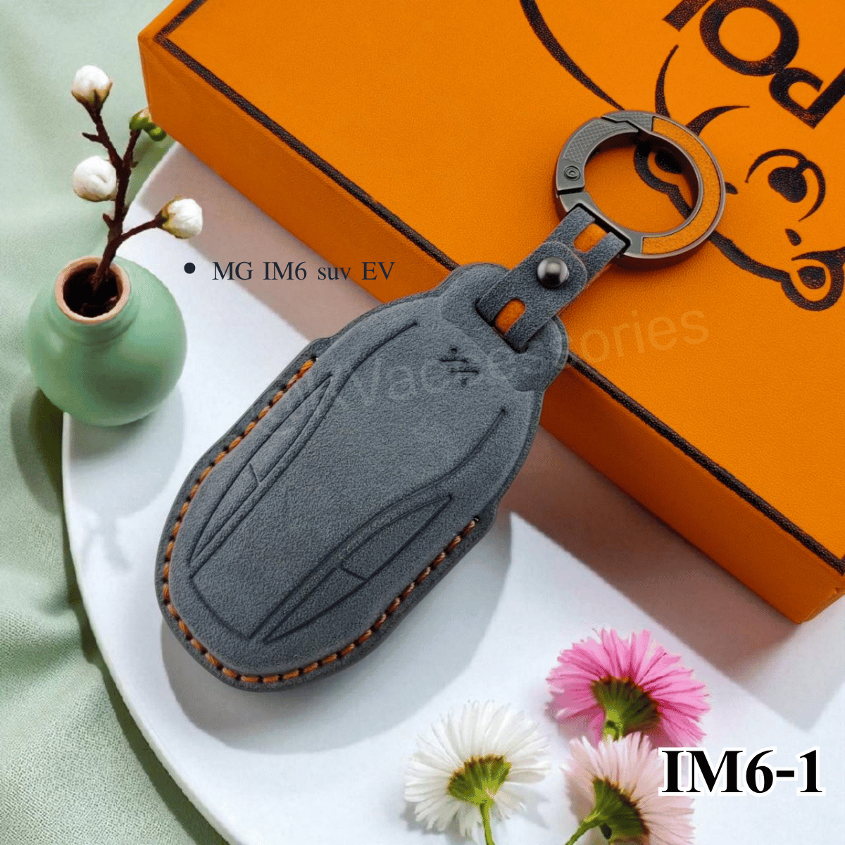 Alcantara ซองหนังกุญแจรถยนต์ สำหรับรุ่น MG IM6 suv EV