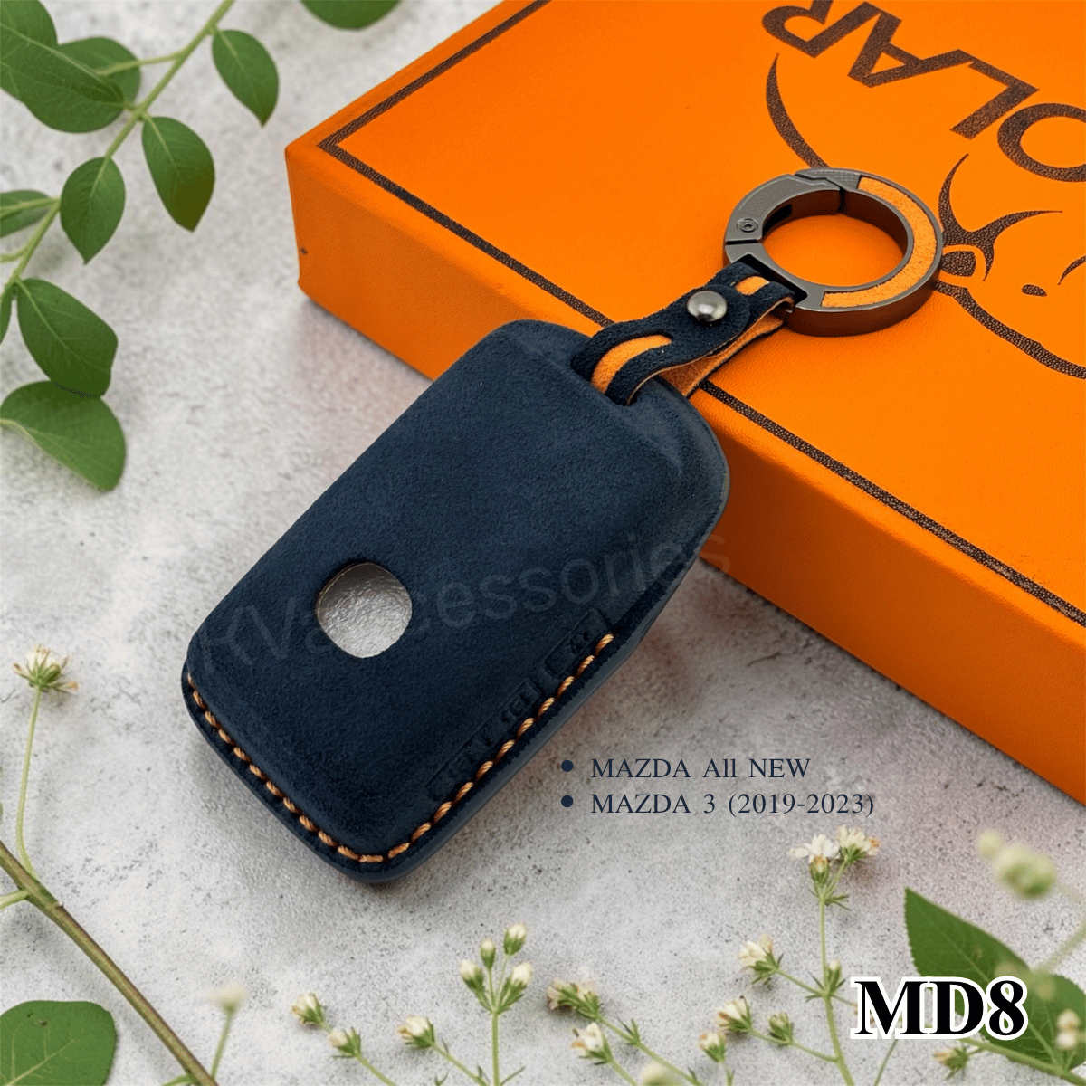 Alcantara ซองหนังกุญแจรถยนต์ สำหรับรุ่น Mazda 3 Alexa BP  CX-5 MX-5