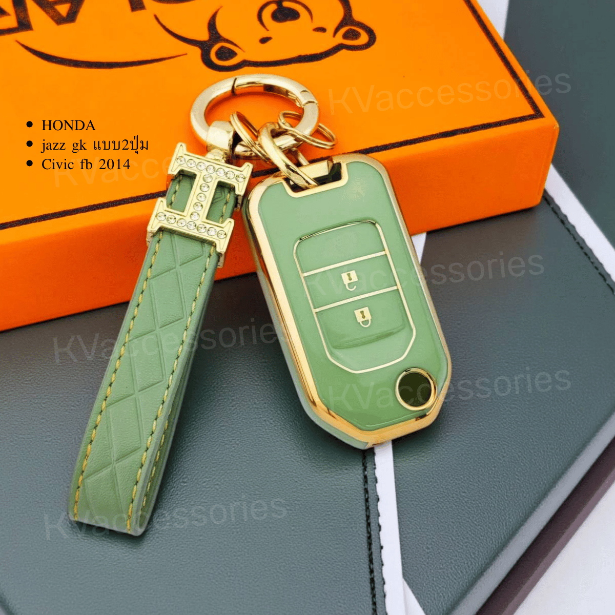 TPU เคสกุญแจรถยนต์ สำหรับรุ่น HONDA  jazz gk แบบ2ปุ่ม Civic fb 2014