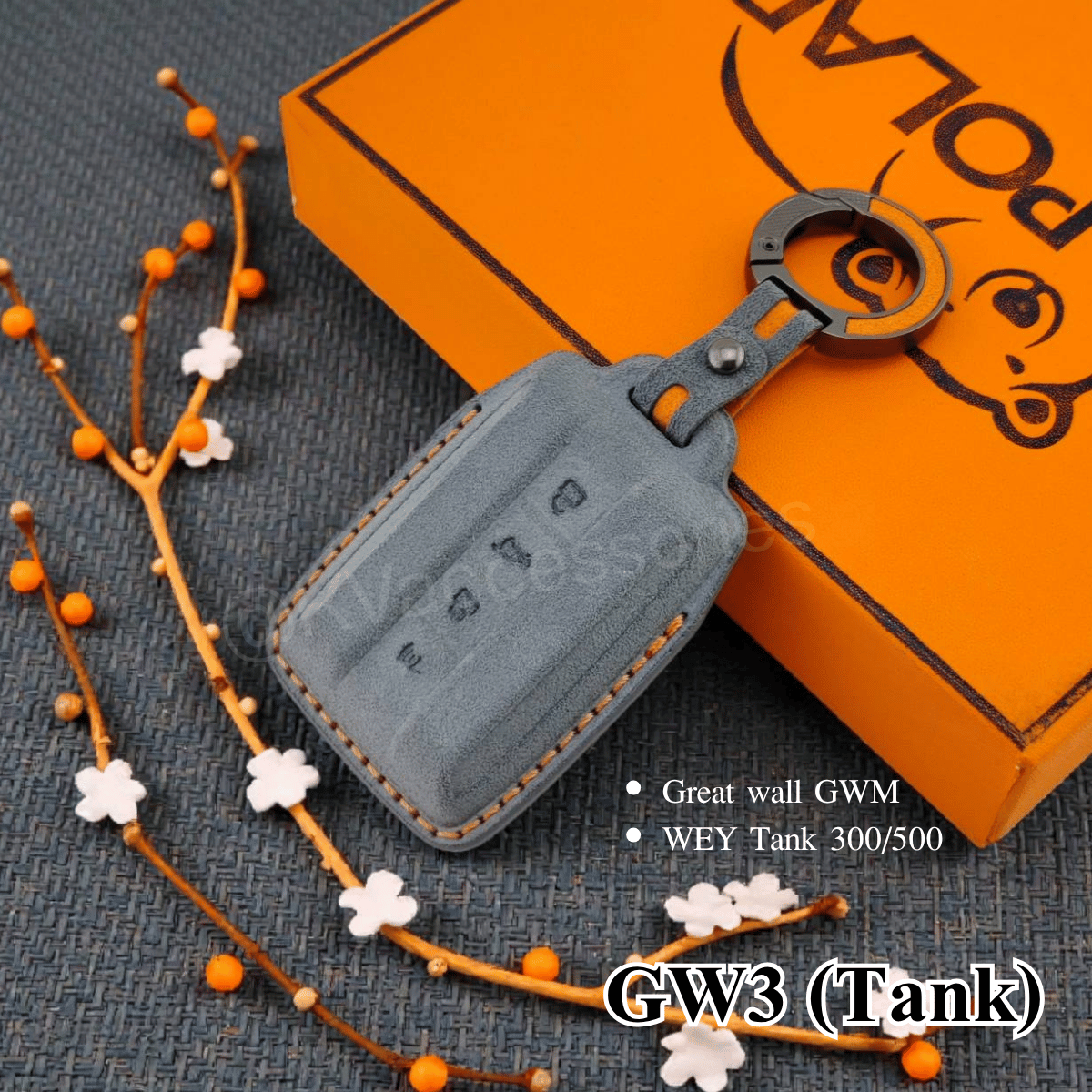 Alcantara ซองหนังกุญแจรถยนต์ สำหรับรุ่น Great wall GWM  WEY Tank 300/500